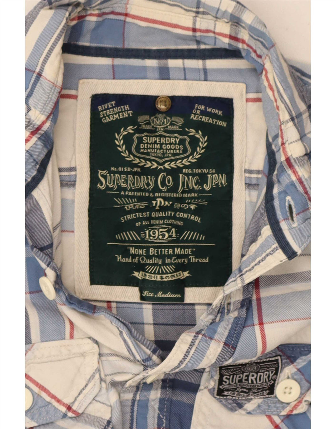 Superdry muška flanelska košulja srednje plave boje