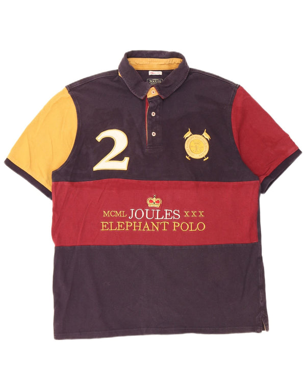 Joules muška polo majica klasičnog kroja s grafičkim motivima velike tamnoplave boje