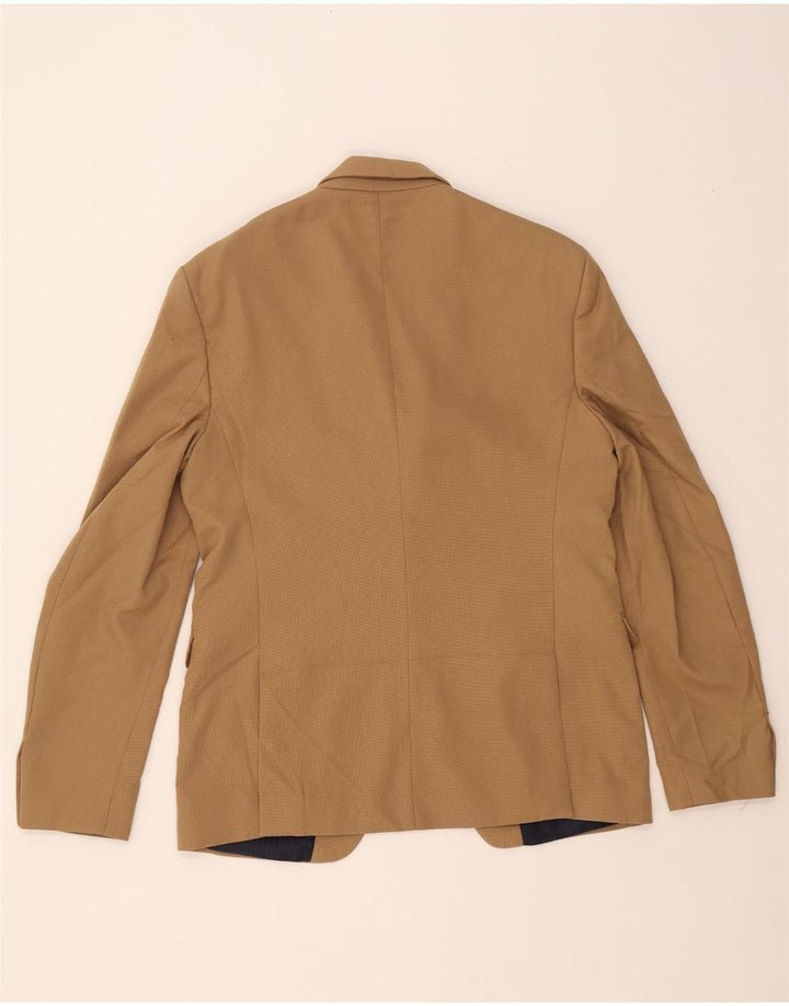 ZARA Mens Comfort Fit 1 Button Blazer Jacket EU 50 Medium Beige Polyester Vintage Zara and Second-Hand Zara from Messina Hembry 