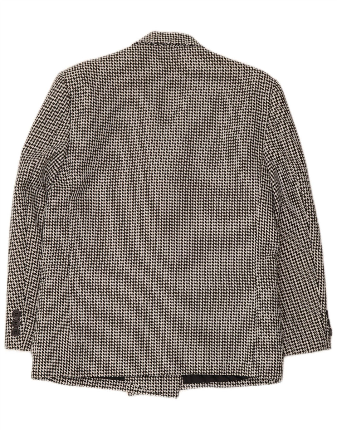 KLASIČNI ženski sako s dvostrukim kopčanjem UK 14 Velika crna houndstooth