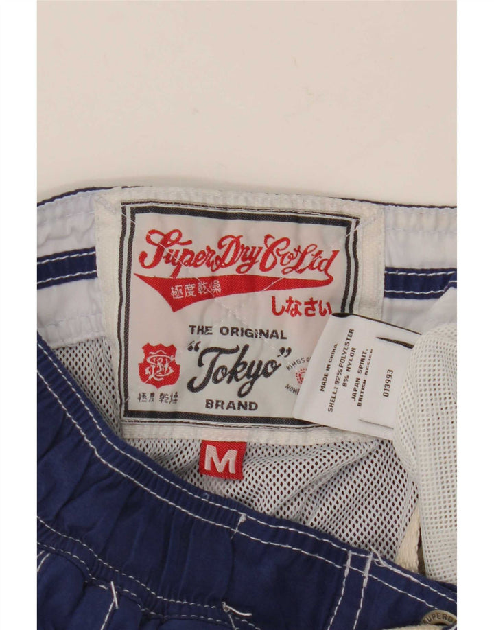 Superdry muške kratke hlače za kupanje s grafičkim motivima, srednji tamnoplavi poliester