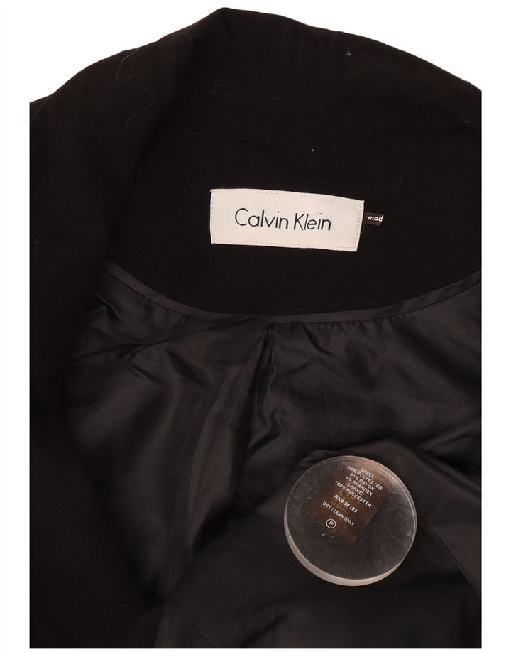 Calvin Klein Ženska vojna jakna s jednim gumbom UK 8 Mala crna