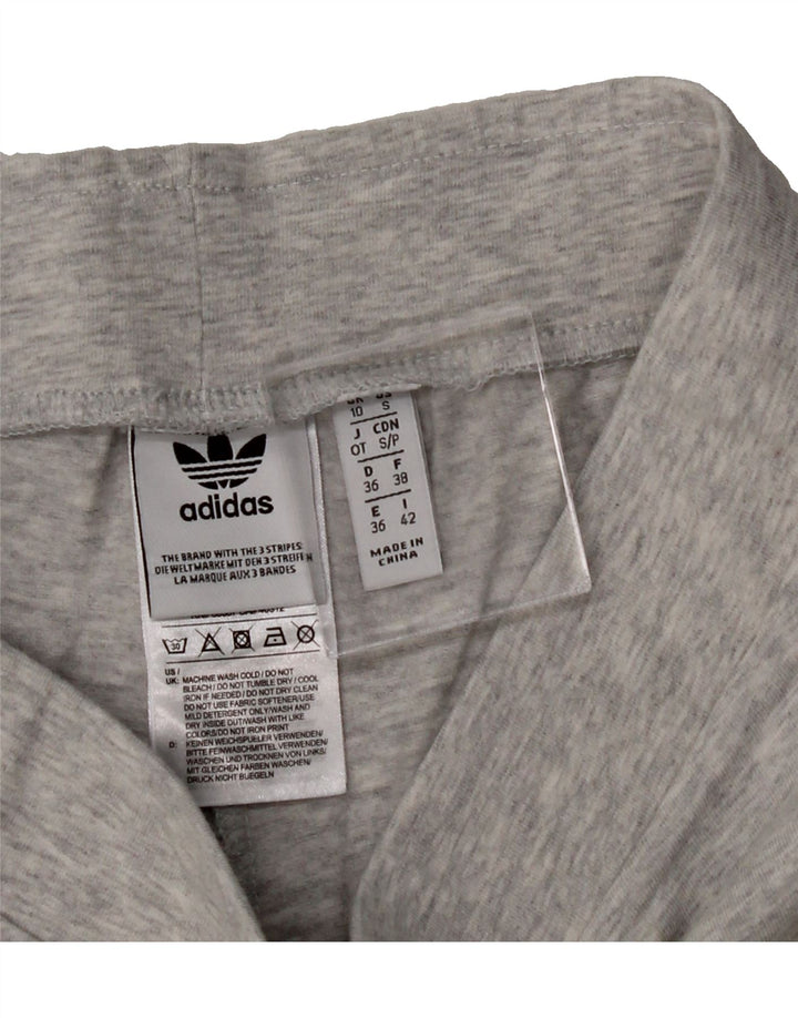 ADIDAS Womens Leggings UK 10 Small Grey Cotton Vintage Adidas and Second-Hand Adidas from Messina Hembry 