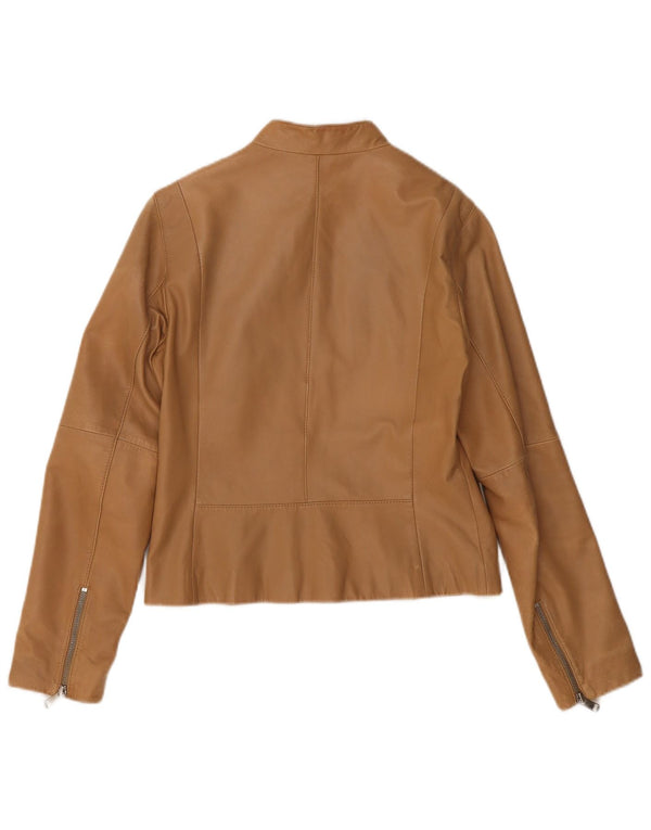 Tommy Hilfiger ženska kožna jakna UK 14 srednje smeđa koža