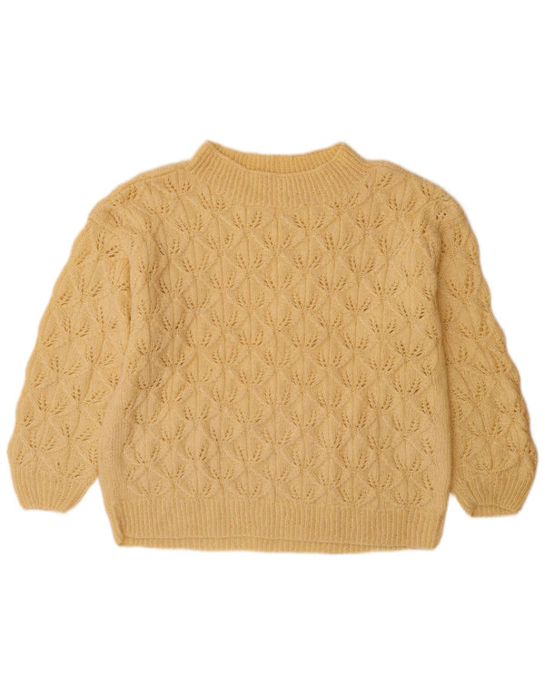 VINTAGE ženski džemper s kornjačičastim ovratnikom UK 14 Veliki bež