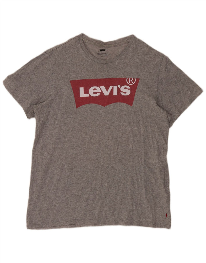 LEVI'S muška majica kratkih rukava s grafičkim motivima, veliki sivi pamuk