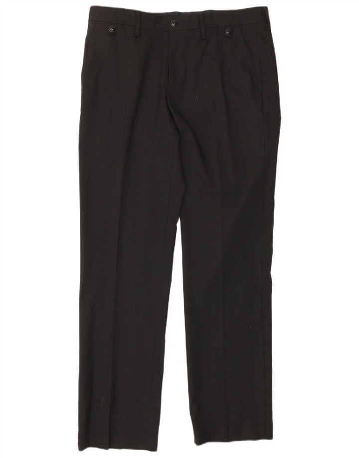 ZARA muške hlače ravnog odijela EU 40 srednje W31 L32 crni poliester