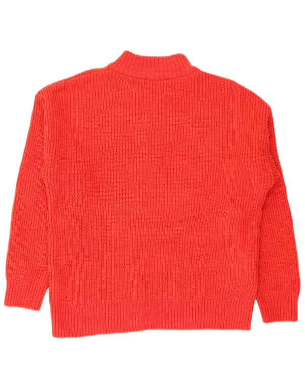 Marks & Spencer ženski džemper opuštenog kroja s izrezom i patentnim zatvaračem UK 12 srednje crvena