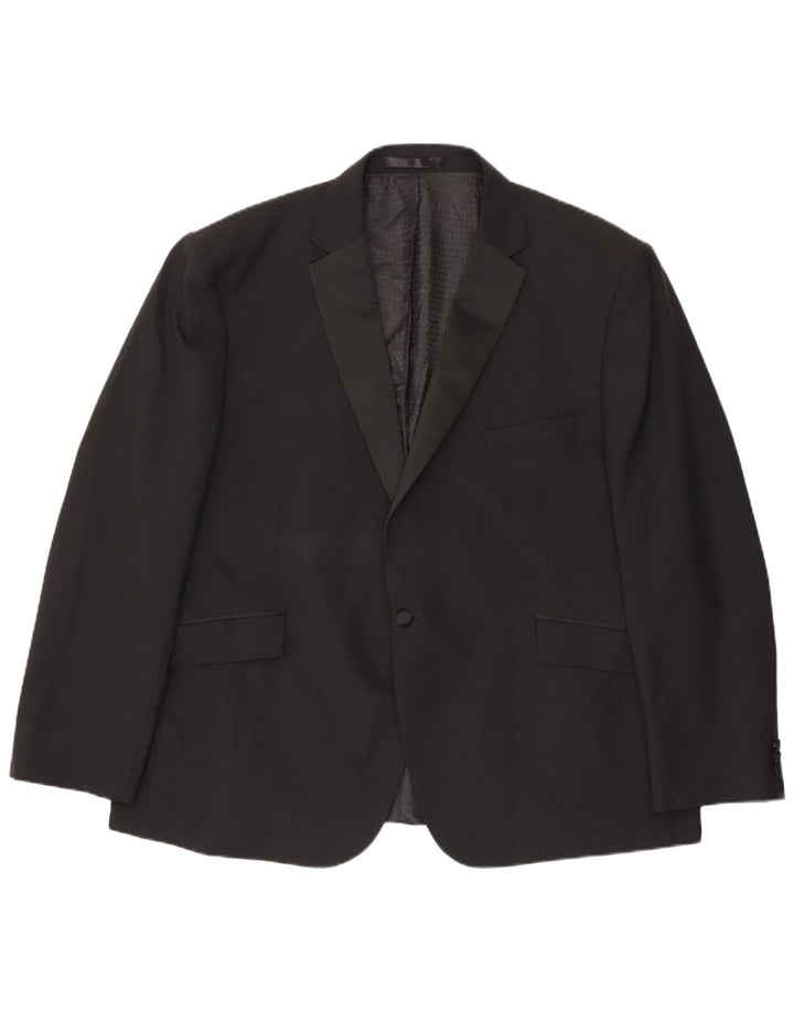 Pierre Cardin muška jakna sako s 1 gumbom UK 52 6XL crni poliester