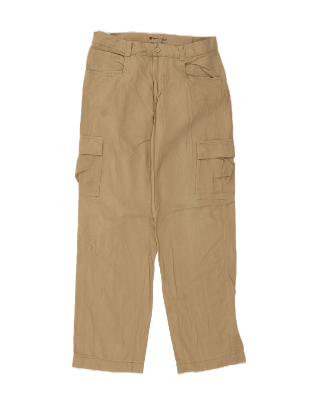 CHAMPION Mens Straight Cargo Trousers Medium W30 L32 Beige Cotton Vintage Champion and Second-Hand Champion from Messina Hembry 