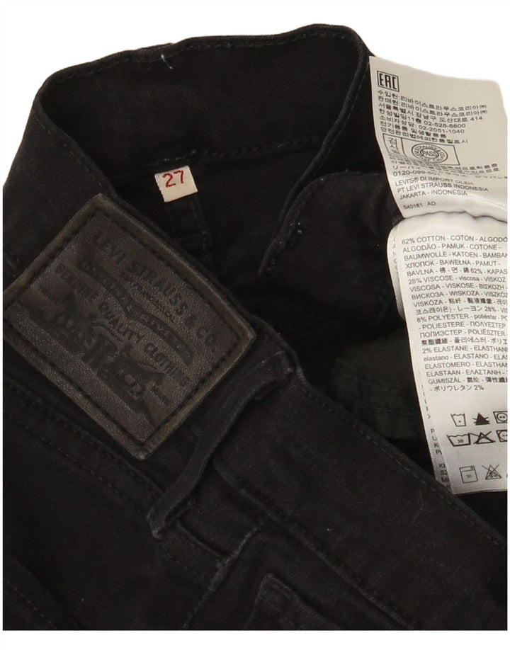Levi's ženske ravne traperice W27 L25 crni pamuk