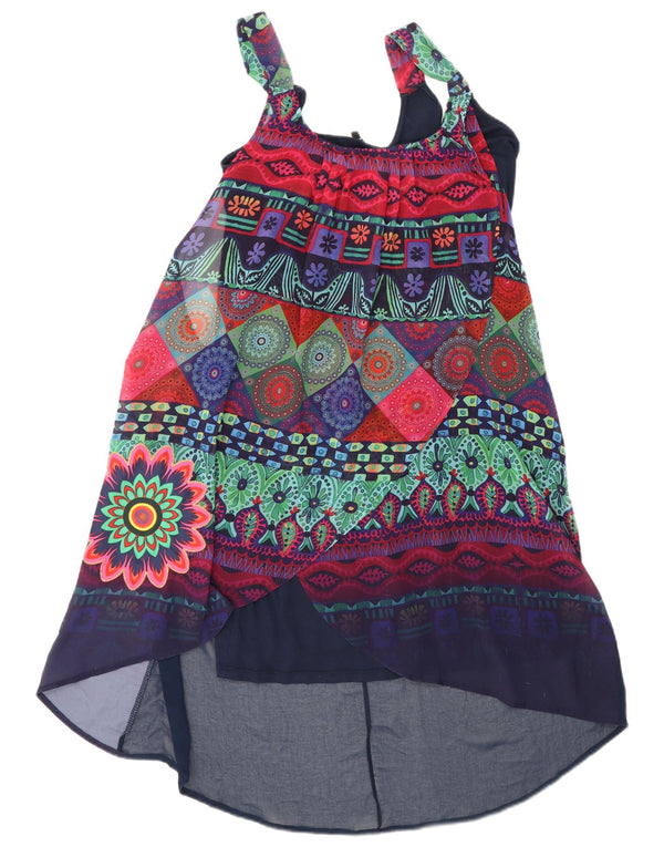 Desigual ženski sarafan bez rukava s grafičkim motivima EU 44 XL mornarsko plavi geometrijski