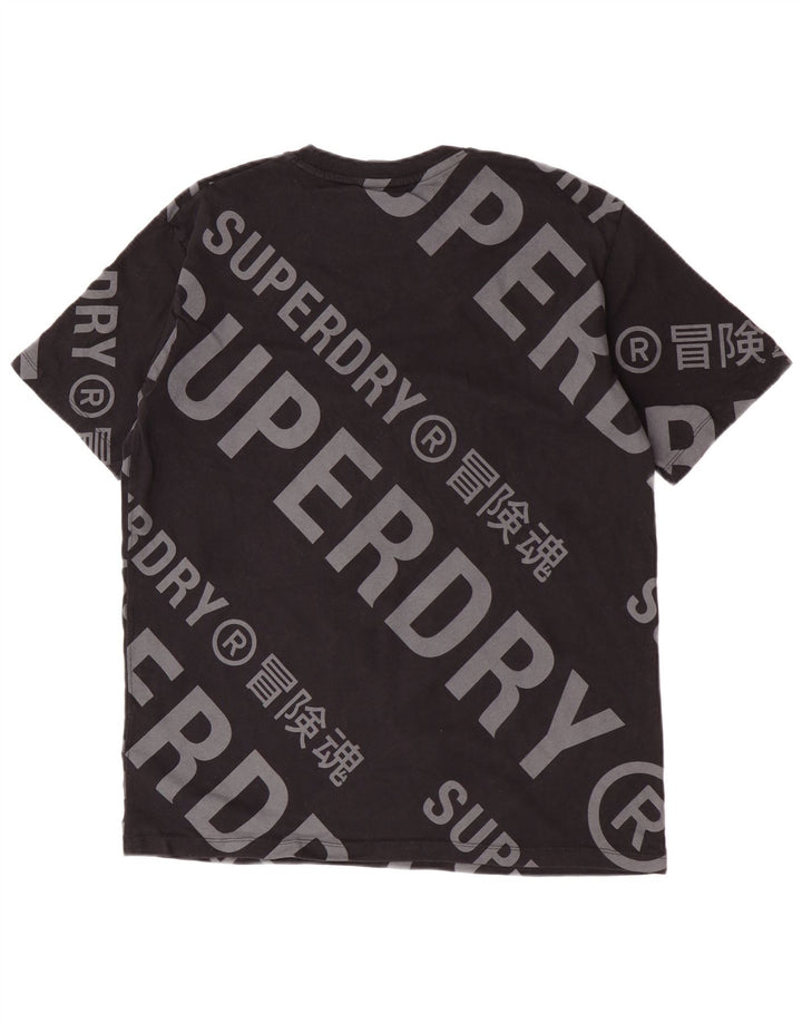 Superdry muška grafička majica kratkih rukava Srednji crni pamuk