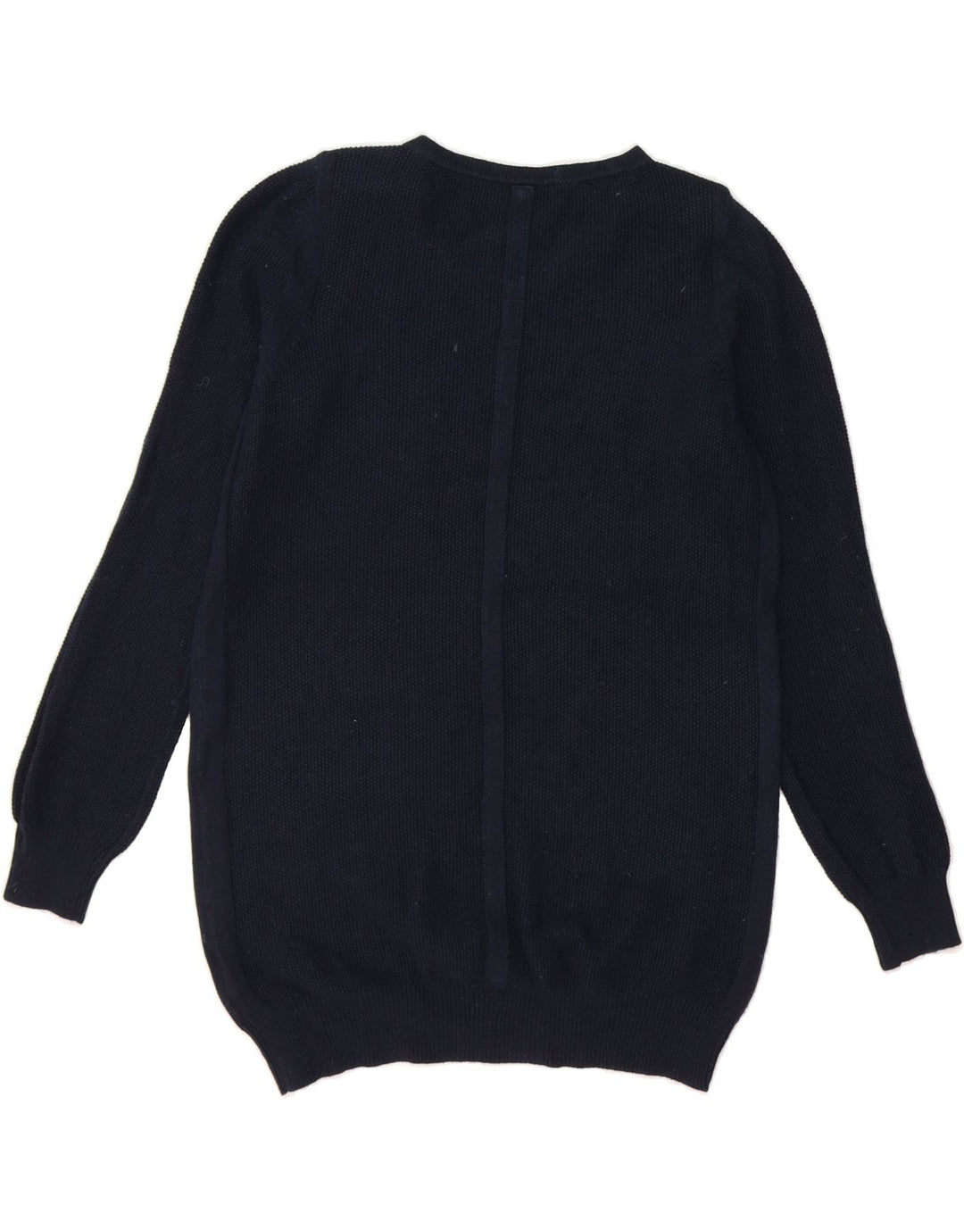 MARKS & SPENCER Womens Crew Neck Jumper Sweater UK 12 Medium Navy Blue Vintage Marks & Spencer and Second-Hand Marks & Spencer from Messina Hembry 