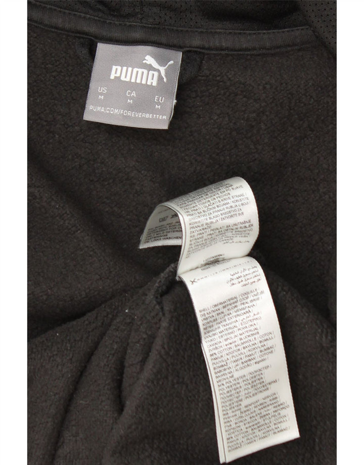 Puma muška pulover s kapuljačom s patentnim zatvaračem, srednji crni pamuk