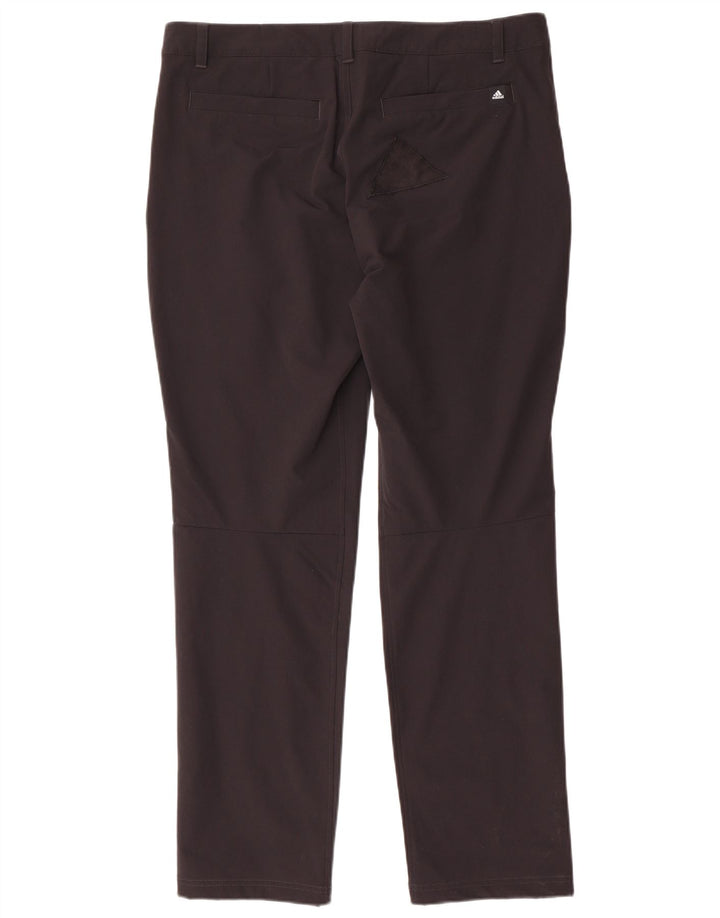 ADIDAS Mens Slim Chino Trousers W38 L31 Black Polyamide