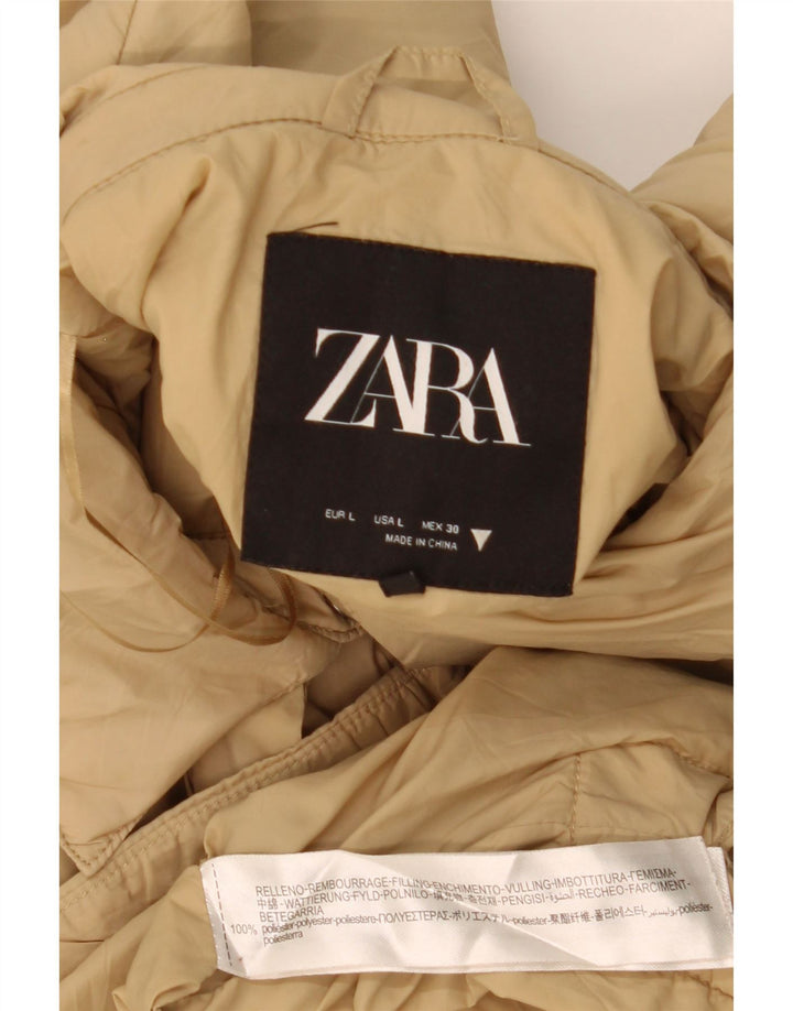 Zara ženski kaput UK 16 veliki bež poliester