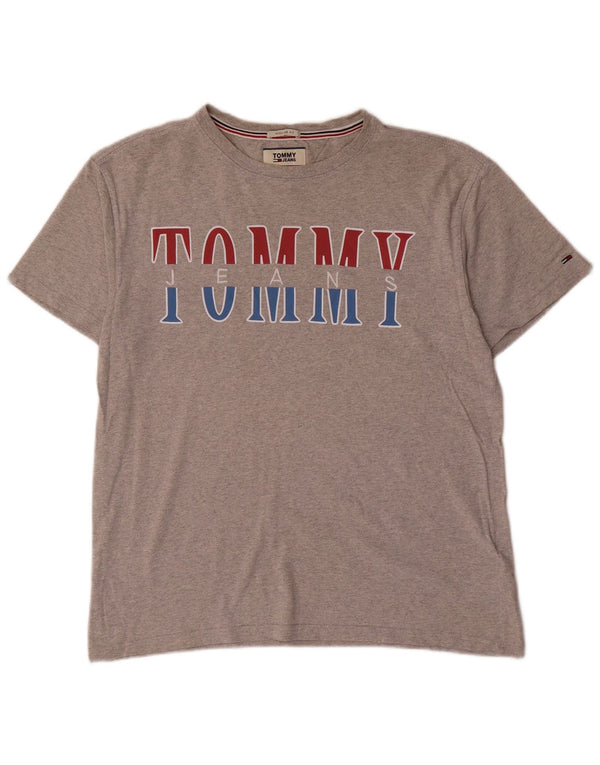 TOMMY HILFIGER Ženska majica kratkih rukava regularnog kroja UK 14 srednje siva
