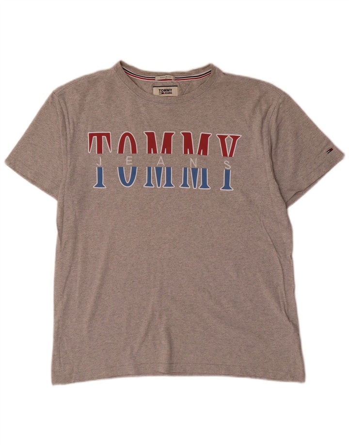 TOMMY HILFIGER Ženska majica kratkih rukava regularnog kroja UK 14 srednje siva