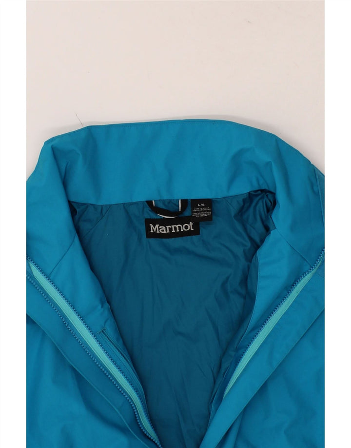 MARMOT Womens Rain Jacket UK 16 Large Blue Polyester Vintage Marmot and Second-Hand Marmot from Messina Hembry 