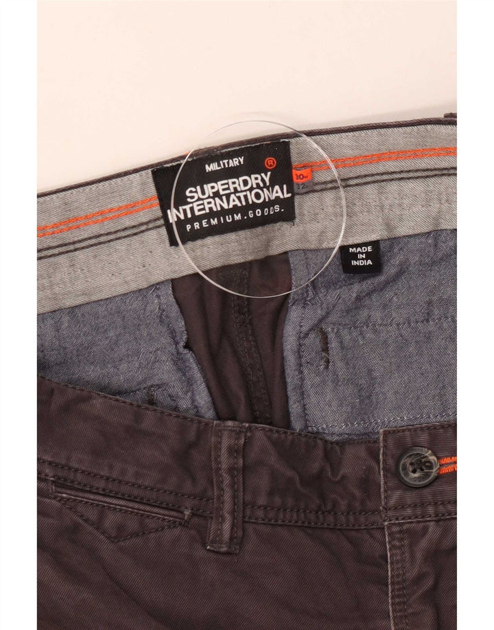 Superdry muške uske chino hlače W30 L32 smeđe