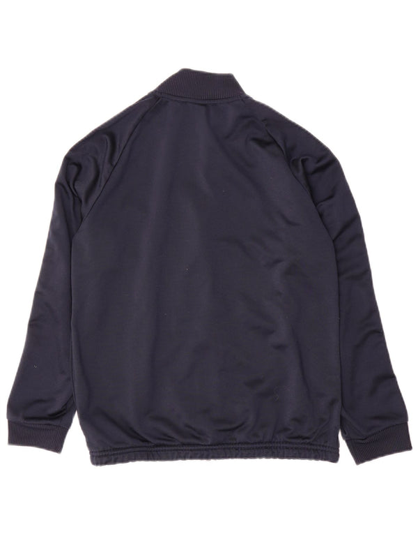 Adidas Boys Tracksuit Top Jacket 11-12 Years Navy Blue Colourblock