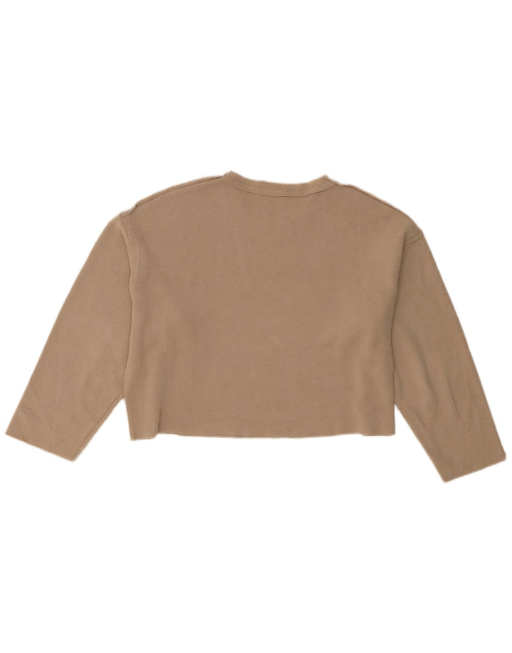 Zara ženska kratka majica dugih rukava UK 10 Small Beige
