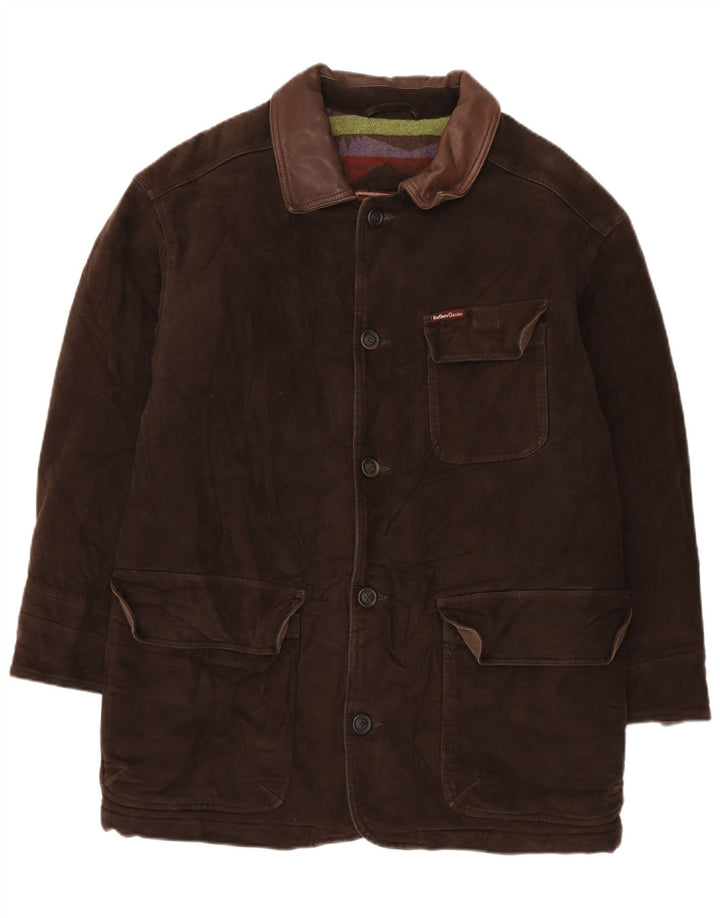 Marlboro Classics Mens Utility Jacket UK 40 Large Brown Cotton