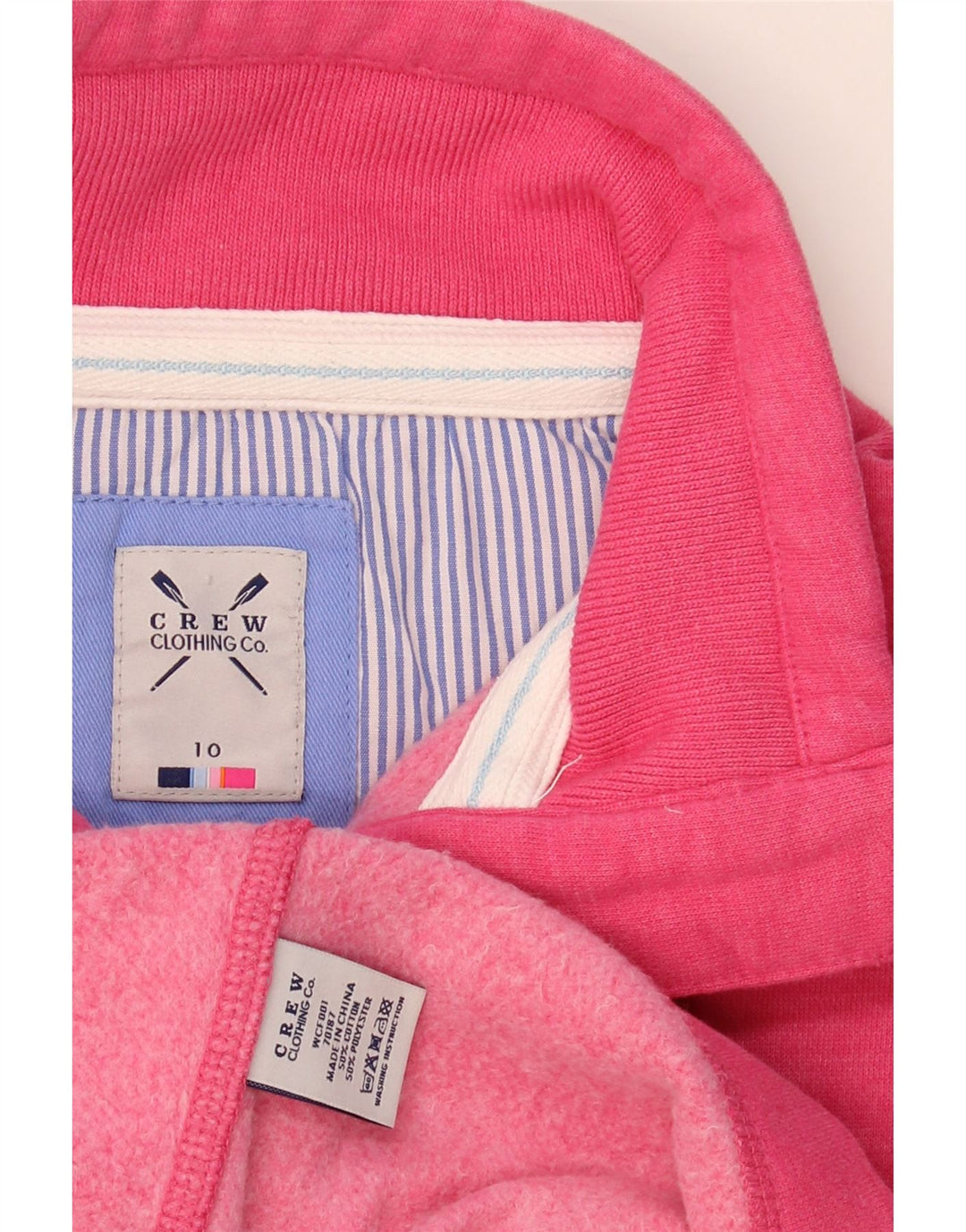 CREW CLOTHING Womens Oversized Sweatshirt Jumper UK 10 Small Pink Vintage Crew Clothing and Second-Hand Crew Clothing from Messina Hembry 