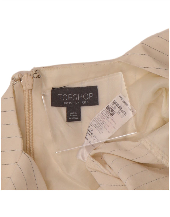 TOPSHOP Ženska kombinezona bez rukava UK 8 Mali bijeli poliester na pruge