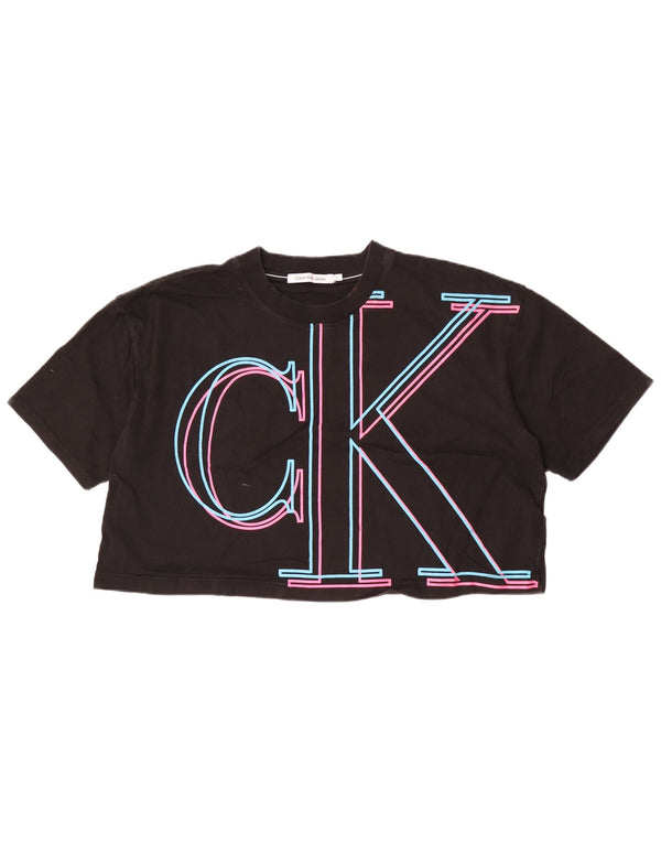 Calvin Klein ženska majica kratkih rukava prekomjerne veličine UK 18 XL crna
