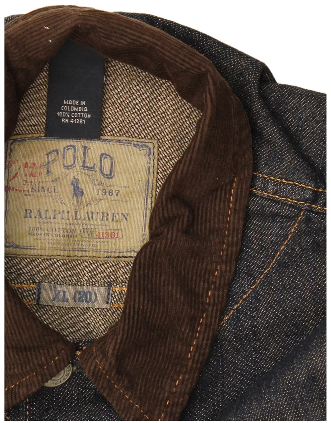 Polo Ralph Lauren Denim jakna za dječake 15-16 godina XL tamnoplavi pamuk