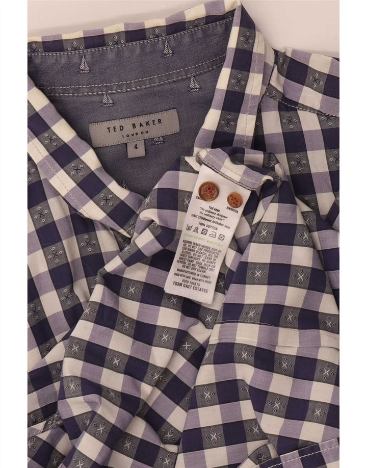 Ted Baker muška košulja veličine 4 veliki ljubičasti pamuk od ginghama
