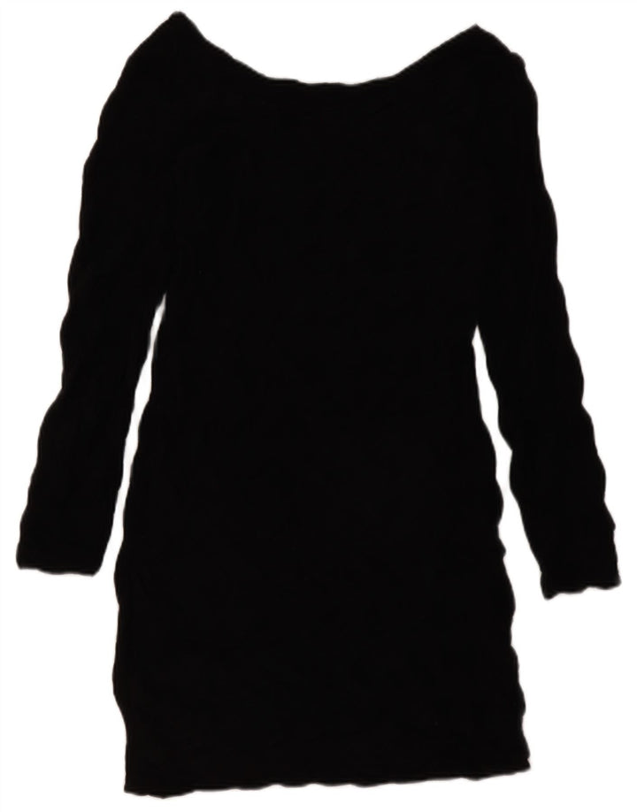 ZARA ženska plašt haljina dugih rukava UK 14 velika crna