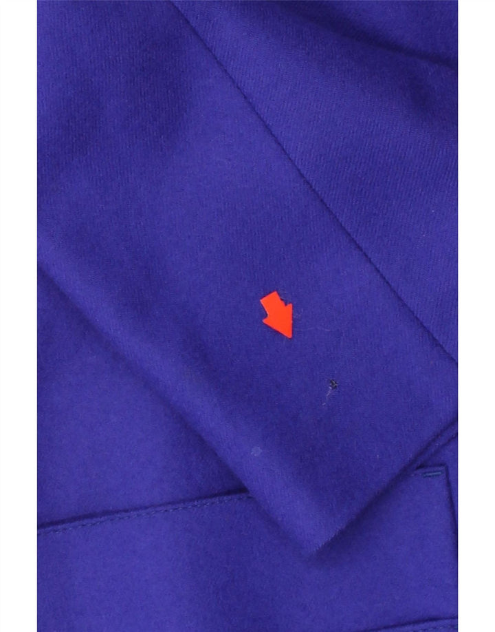 VINTAGE Womens Overcoat UK 10 Small  Blue Wool Vintage Vintage and Second-Hand Vintage from Messina Hembry 