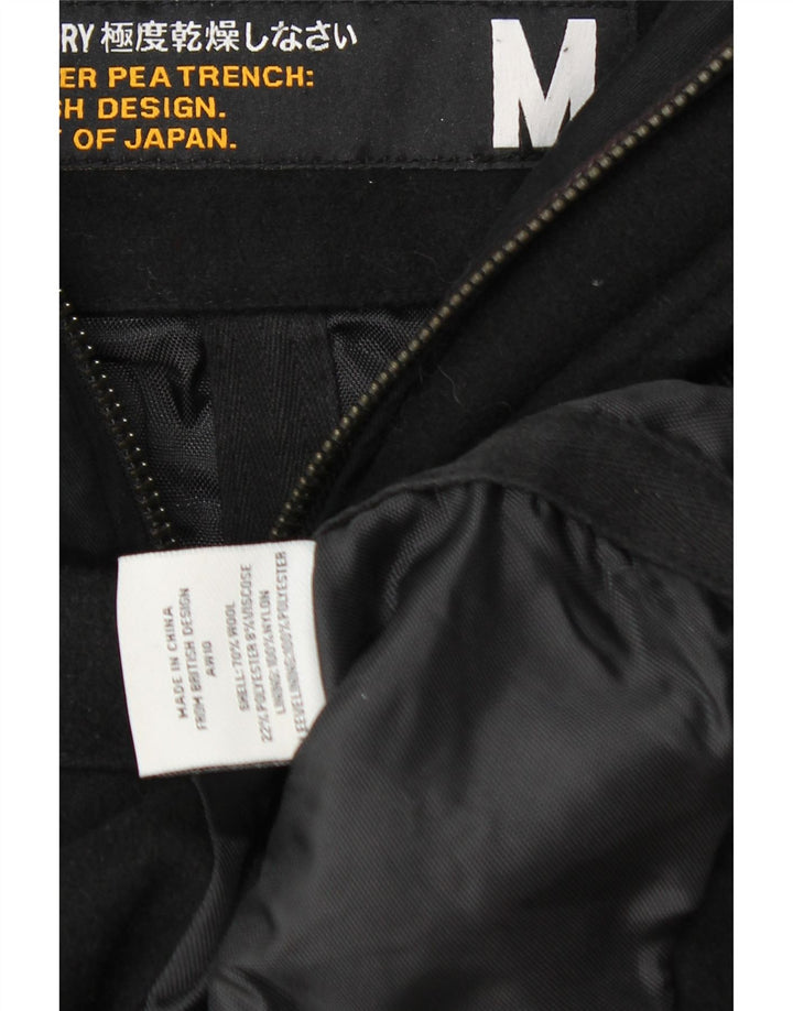 Superdry muška parka jakna s kapuljačom UK 38 srednje crna vuna