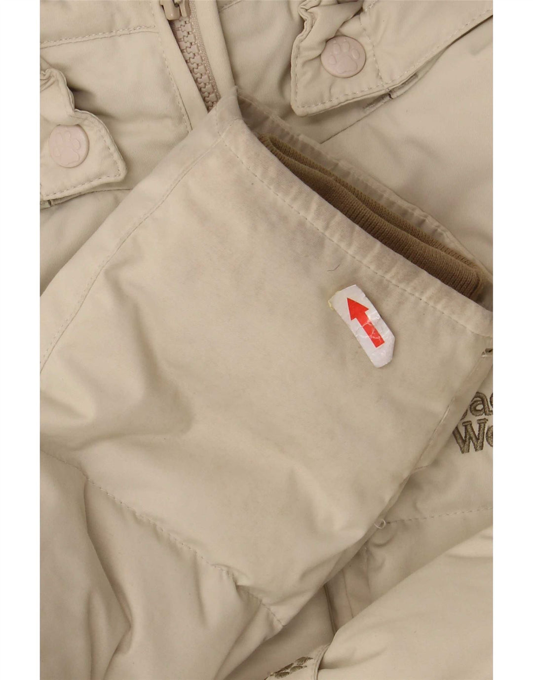 Jack Wolfskin ženska podstavljena jakna s kapuljačom UK 10 Mala bež poliamid