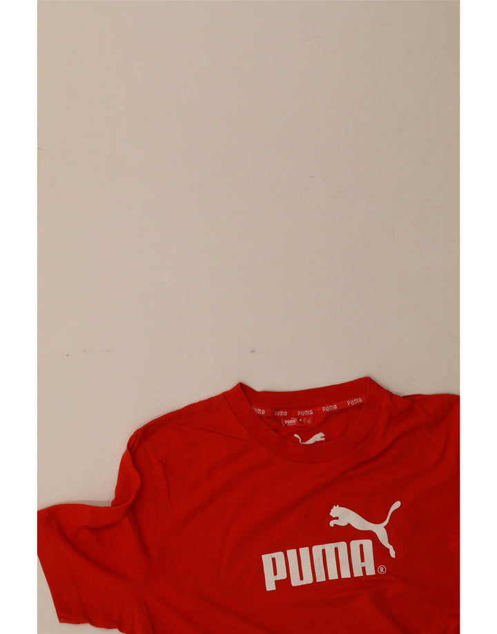 PUMA Mens Graphic T-Shirt Top Large Red Cotton Vintage Puma and Second-Hand Puma from Messina Hembry 