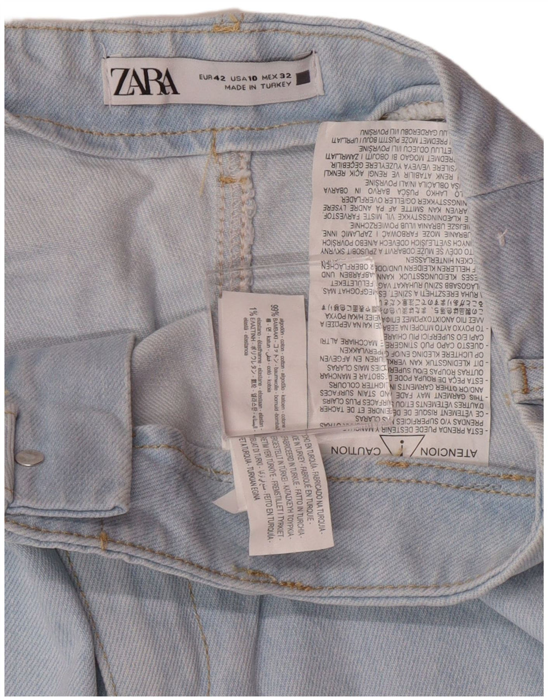 Zara ženske traperice širokih nogavica visokog struka EU 42 Large W32 L26 Blue Classic