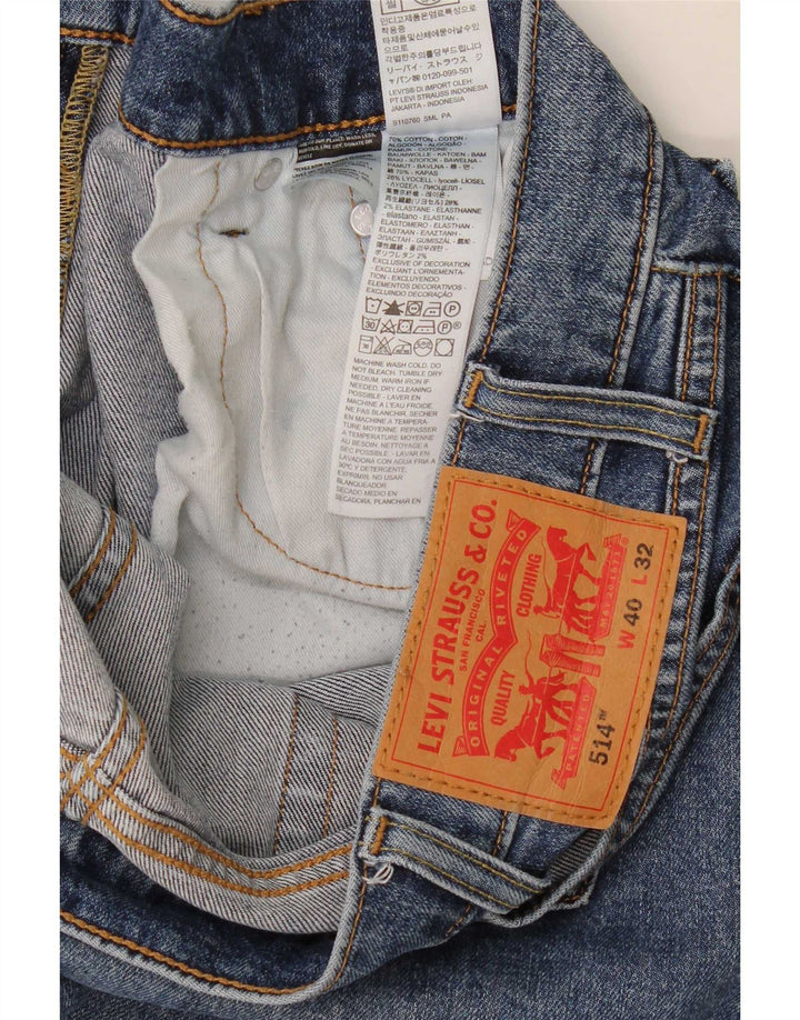 Levi's muške 514 ravne traperice W40 L32 plavi pamuk