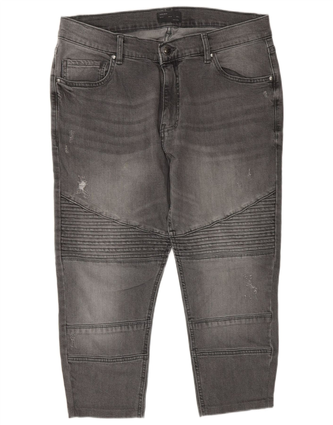 ZARA muške sužene kapri traperice EU 44 velike W34 L22 sive