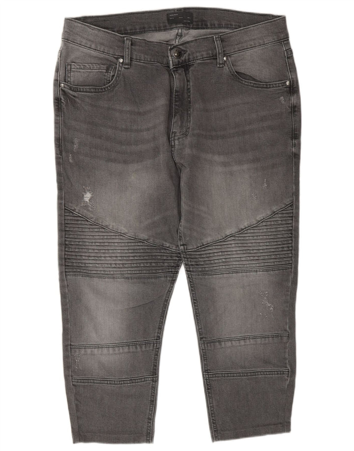 ZARA muške sužene kapri traperice EU 44 velike W34 L22 sive