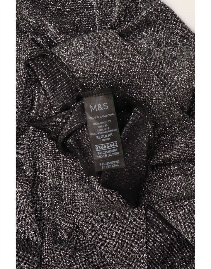 Marks & Spencer ženska prevelika majica s 3/4 rukavima UK 12 srednje srebrne fleke