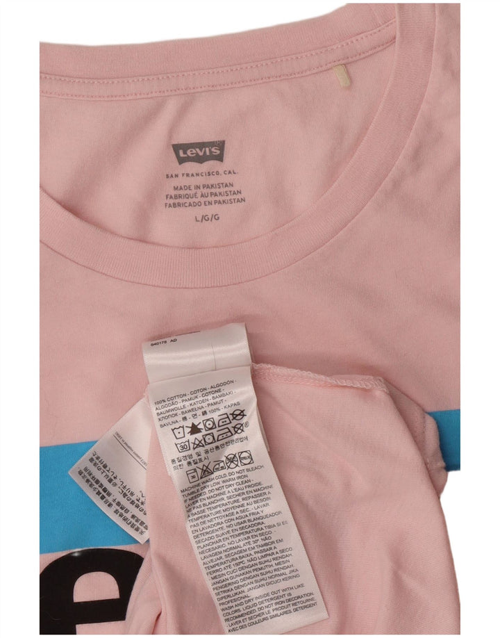 Levi's ženska majica kratkih rukava s grafičkim motivima UK 16 velika ružičasta
