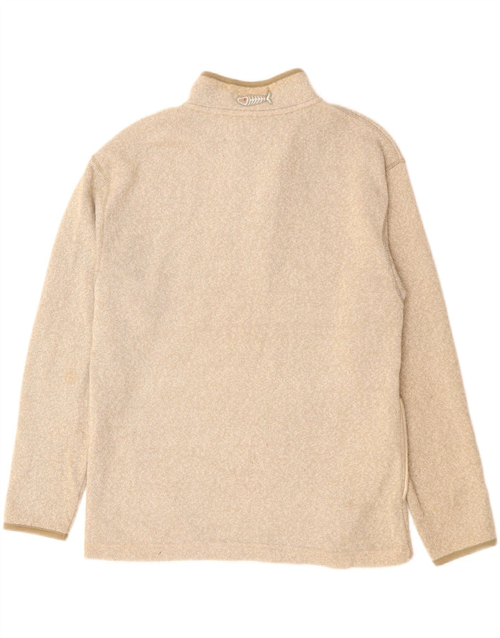 WEIRD FISH Muška majica s izrezom s patentnim zatvaračem Srednje bež poliester