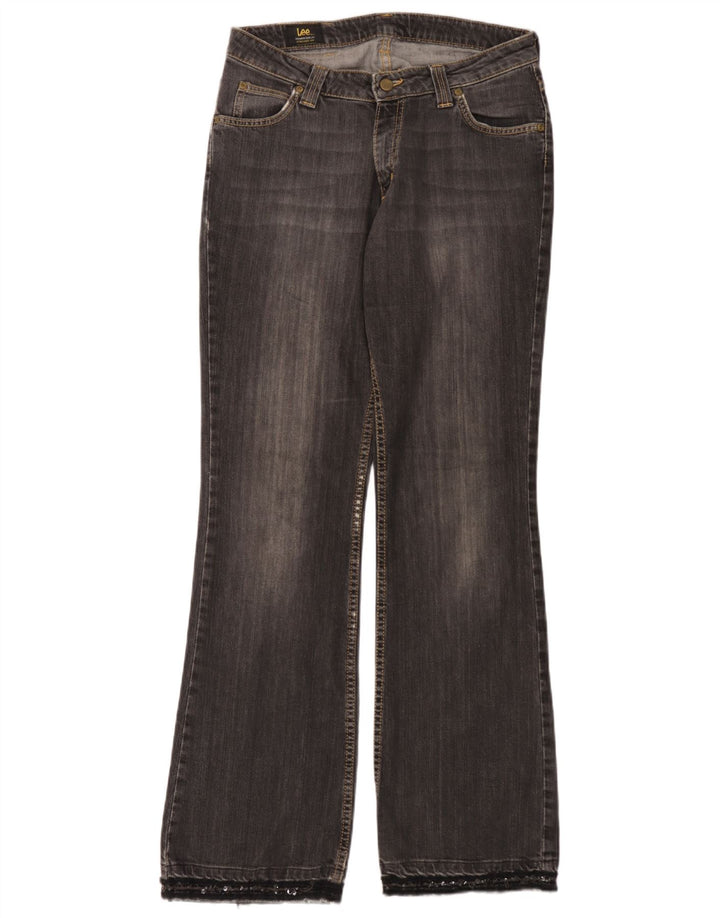 Lee ženske traperice Desoto Bootcut W32 L33 sivi pamuk