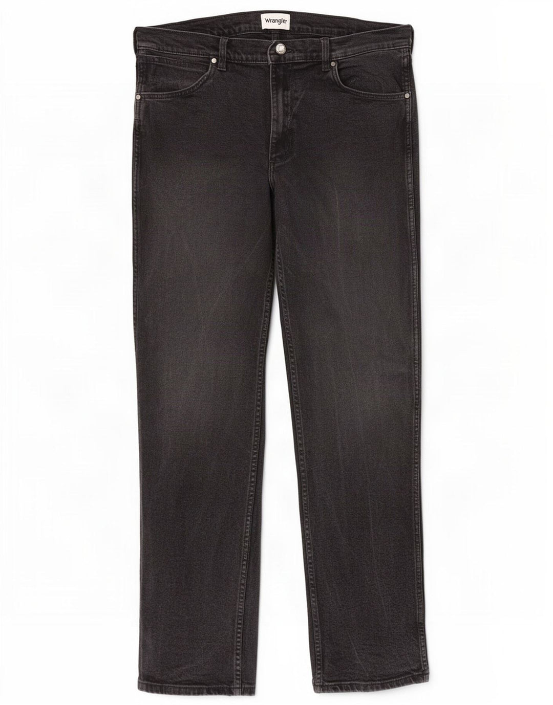 Wrangler muške ravne traperice W36 L36 crni pamuk