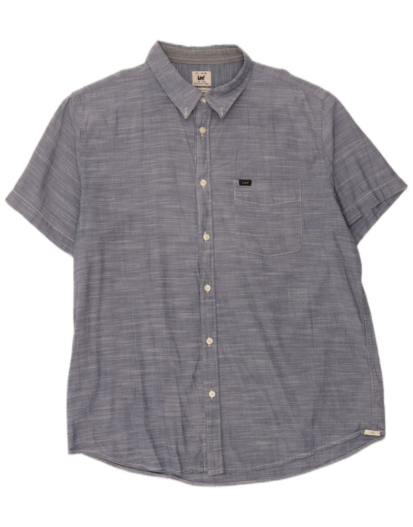 LEE Muška majica kratkih rukava standardnog kroja 2XL, plavi pamuk