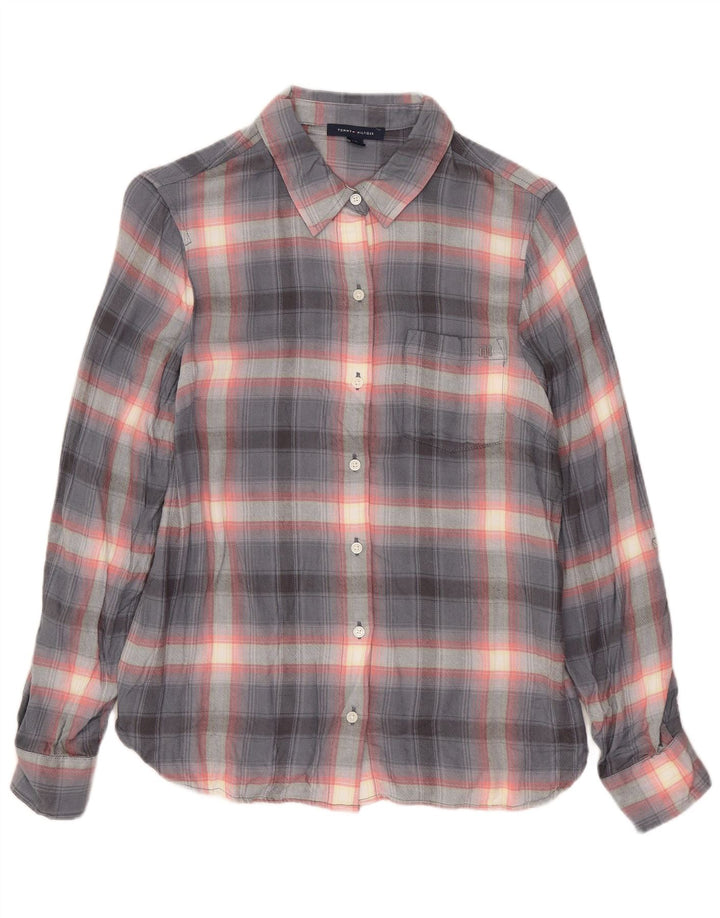 Tommy Hilfiger Ženska košulja UK 10 Small Gray Check Rayon