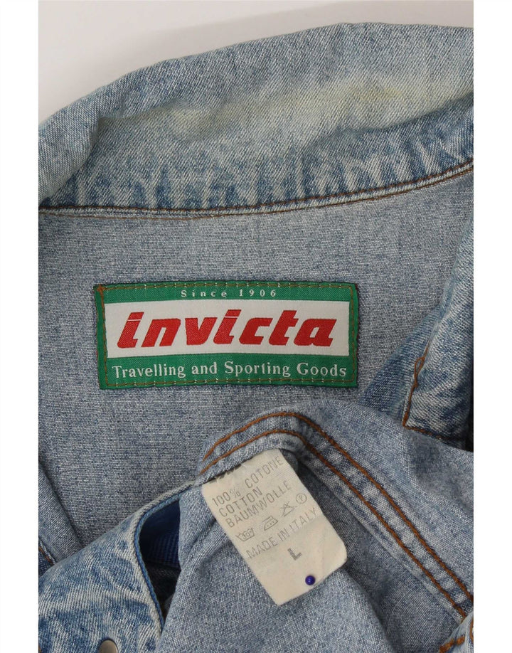 Invicta muška traper jakna UK 40 Large Blue Cotton